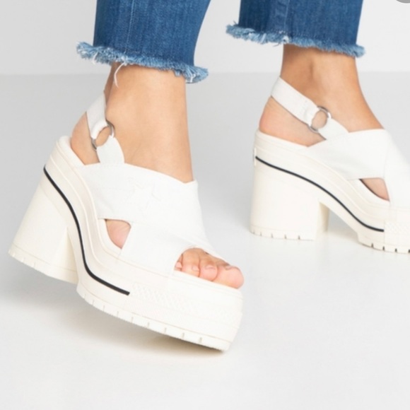 Converse | Shoes | Converse Sale One Star Heel Sandal Slip Egret White  Womens Size 9 56439c | Poshmark